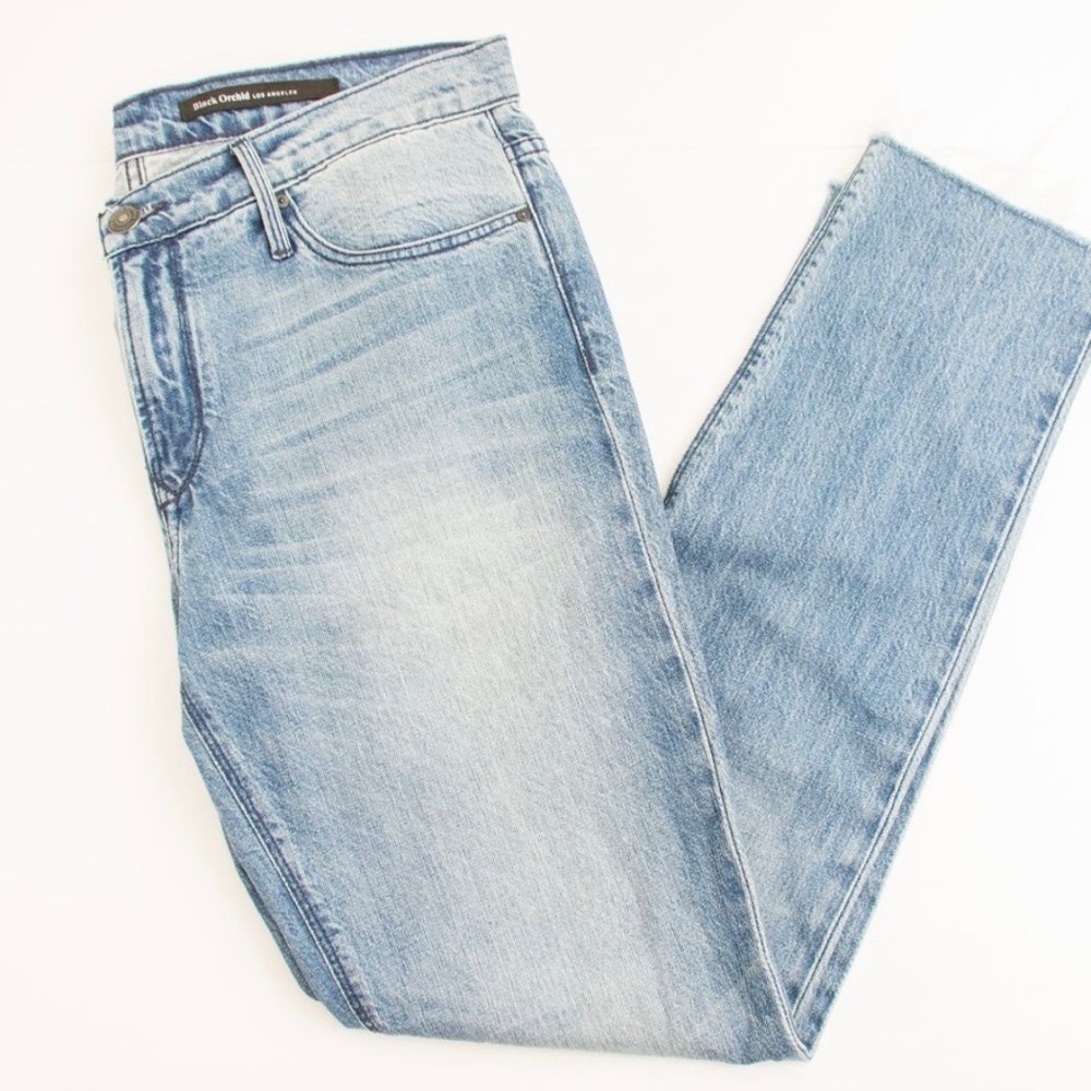 Black Orchid Tornado Cut Jeans with Fray Hem